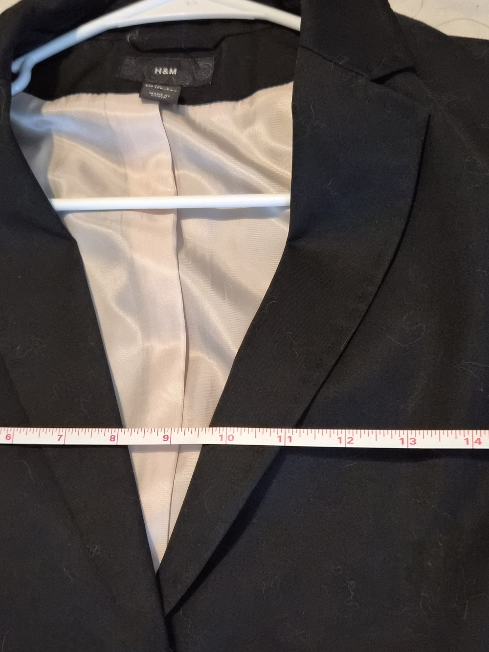 H&M Black Sleeveless Blazer Vest - Size 8 - Picture 5 of 6